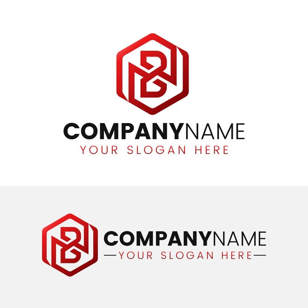 Diseño creativo de logotipo de letra bn