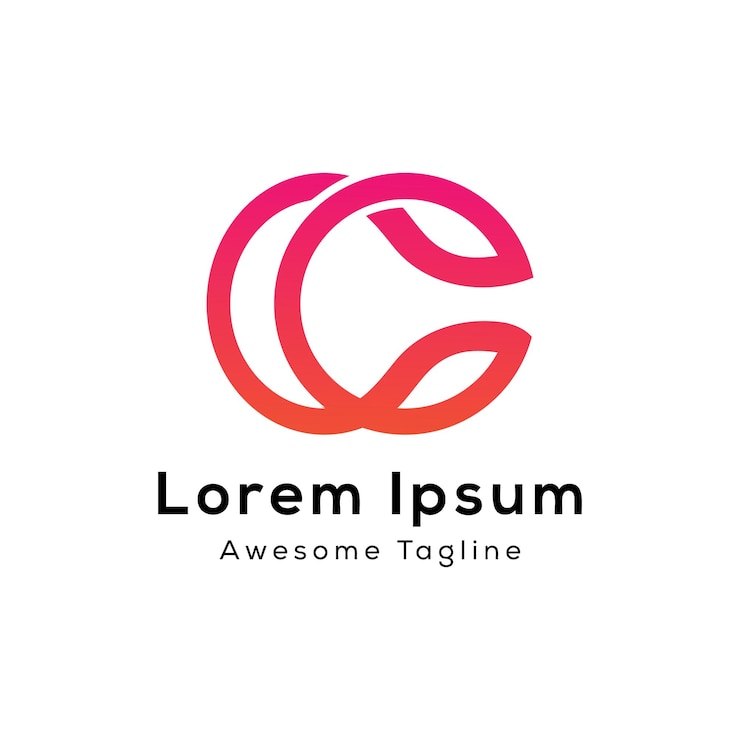 Vector diseño creativo del logotipo de la letra cc