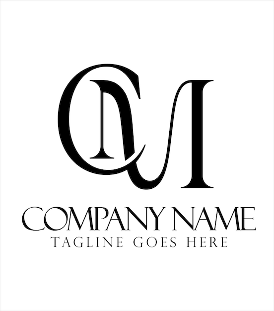 Diseño creativo de logotipo de letra CM o vector MC para una boutique de joyería de moda de lujo y una startup