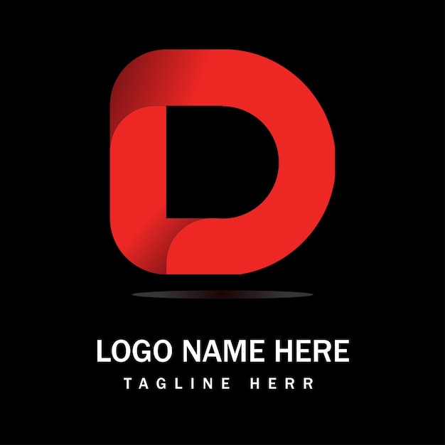 Diseño creativo del logotipo de la letra D