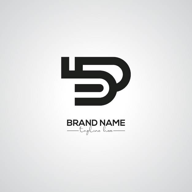 Diseño creativo de logotipo de letra DB moderna para la marca corporativa