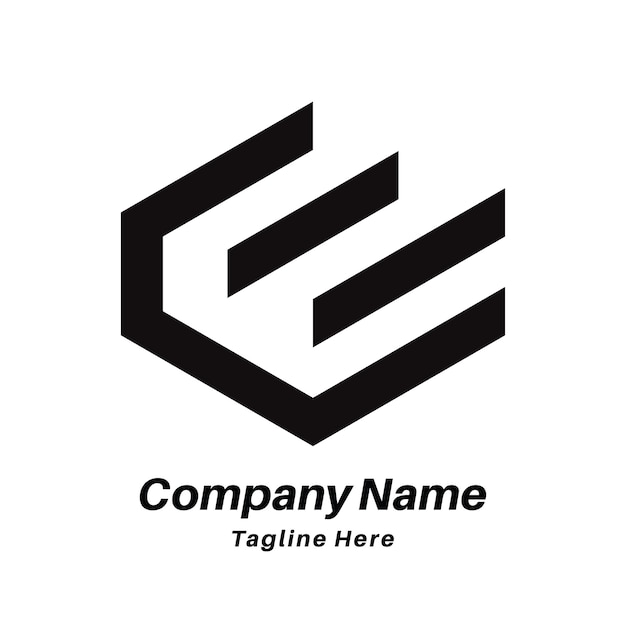 Diseño creativo del logotipo de la letra E