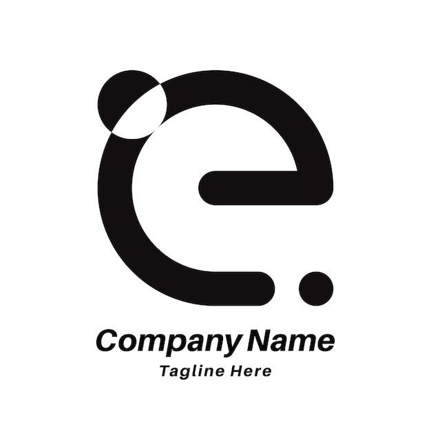 Diseño creativo del logotipo de la letra E