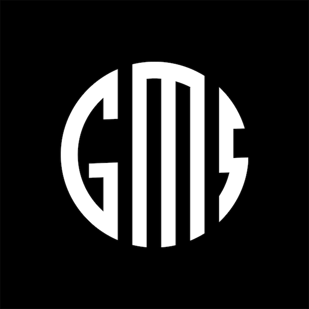 Diseño creativo del logotipo de la letra GMS con gráfico vectorial GMS logotipo simple y moderno Diseño de la letra GMS