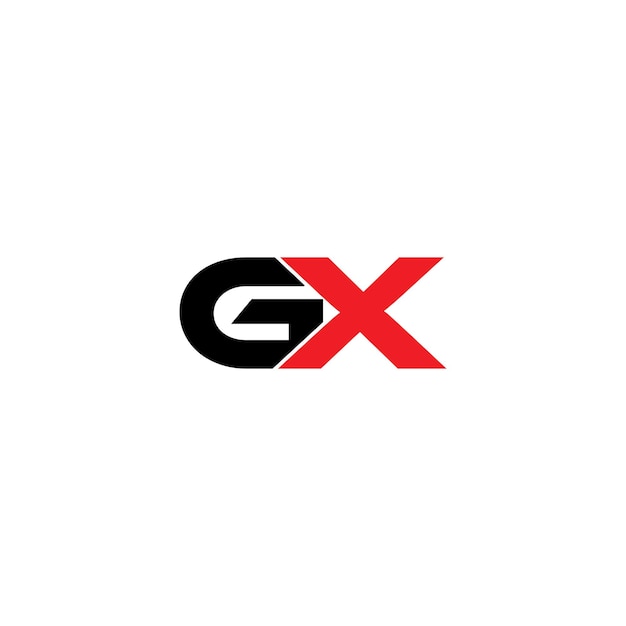 Diseño creativo del logotipo de letra GX con gráfico vectorial Logotipo simple y moderno de GX