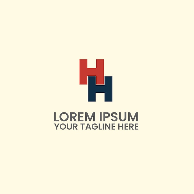 diseño creativo del logotipo de la letra HH