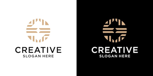 Diseño creativo del logotipo de la letra inicial