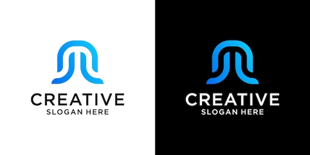 Diseño creativo del logotipo de la letra inicial