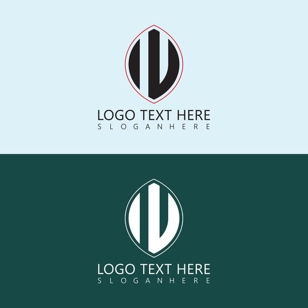 Diseño creativo del logotipo de la letra IU