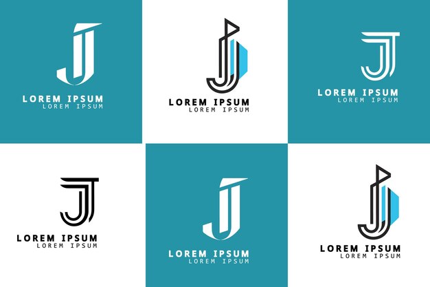 Vector diseño creativo del logotipo de la letra j