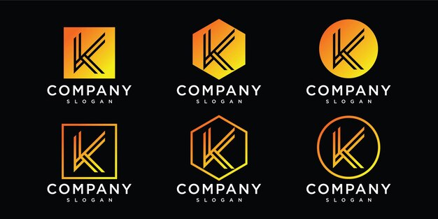 diseño creativo del logotipo de la letra k