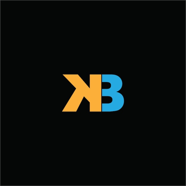 Diseño creativo del logotipo de la letra KB con gráfico vectorial Logotipo simple y moderno de KB