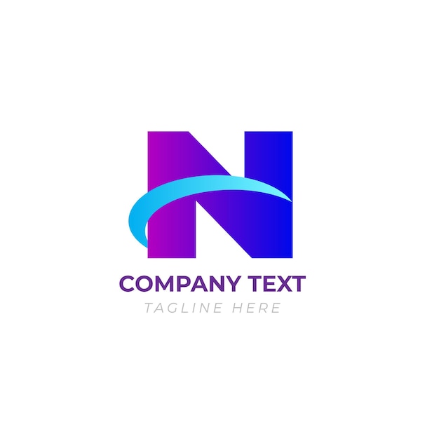 Diseño creativo del logotipo de la letra N Diseño único y memorable para las empresas