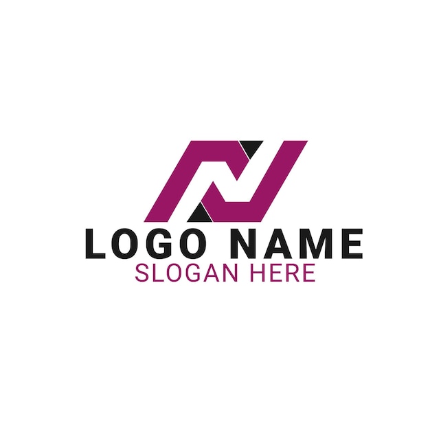 Diseño creativo del logotipo de la letra N y U