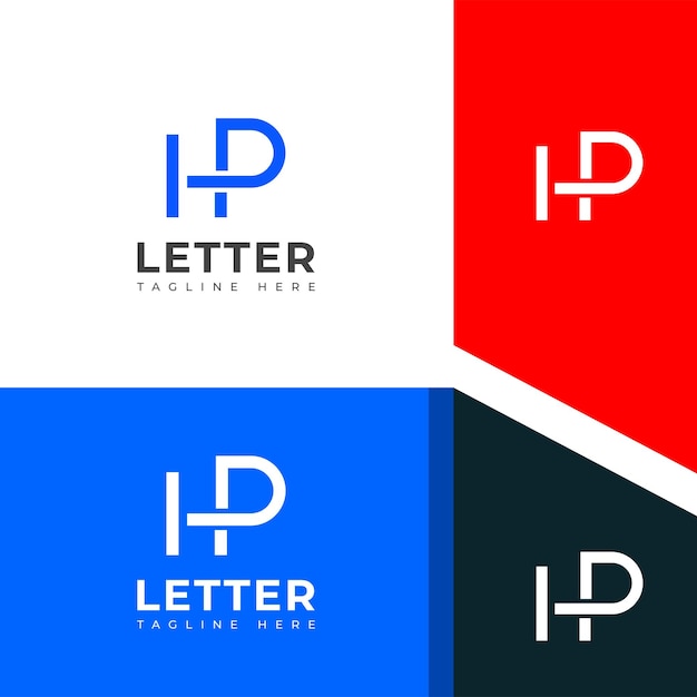 Diseño creativo del logotipo de la letra PH de HP