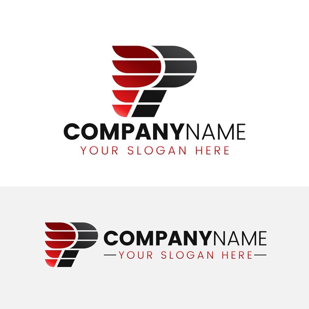 Diseño creativo de logotipo de letra pp