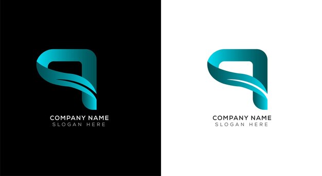 Diseño creativo del logotipo de la letra q minúscula