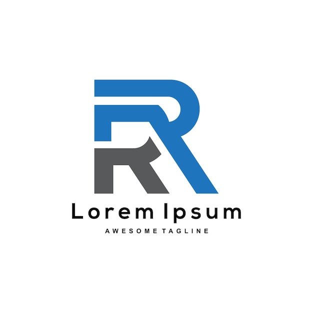 Diseño creativo del logotipo de la letra RR