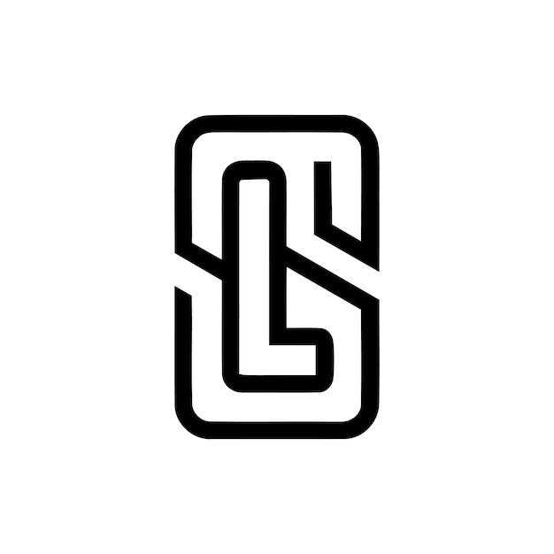 diseño creativo del logotipo de la letra SL