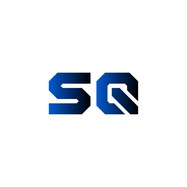 diseño creativo del logotipo de la letra sq