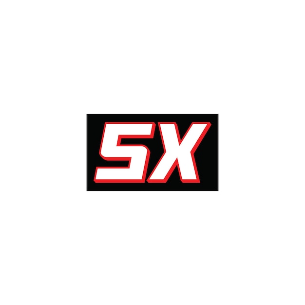 Diseño creativo del logotipo de letra SX con gráfico vectorial Logotipo simple y moderno de SX
