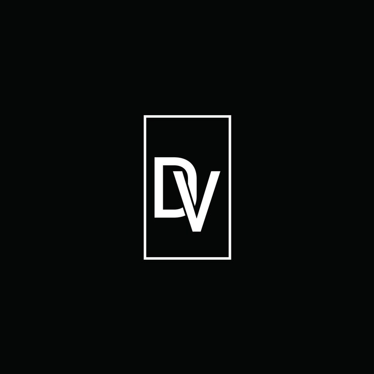 Vector diseño creativo del logotipo de la letra v con gráfico vectorial vd logotipo simple y moderno