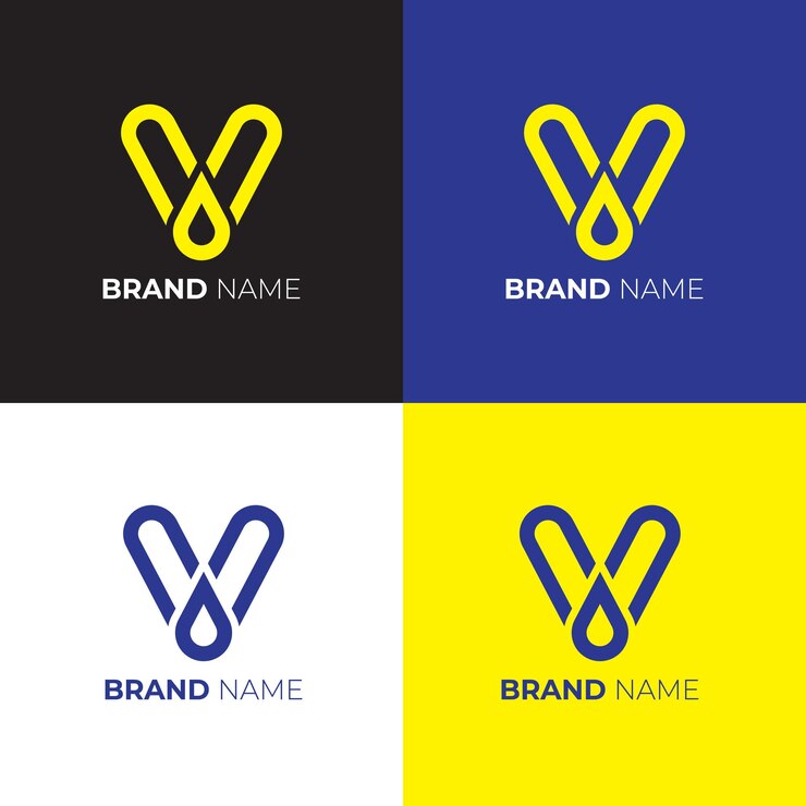 Vector diseño creativo del logotipo de la letra v