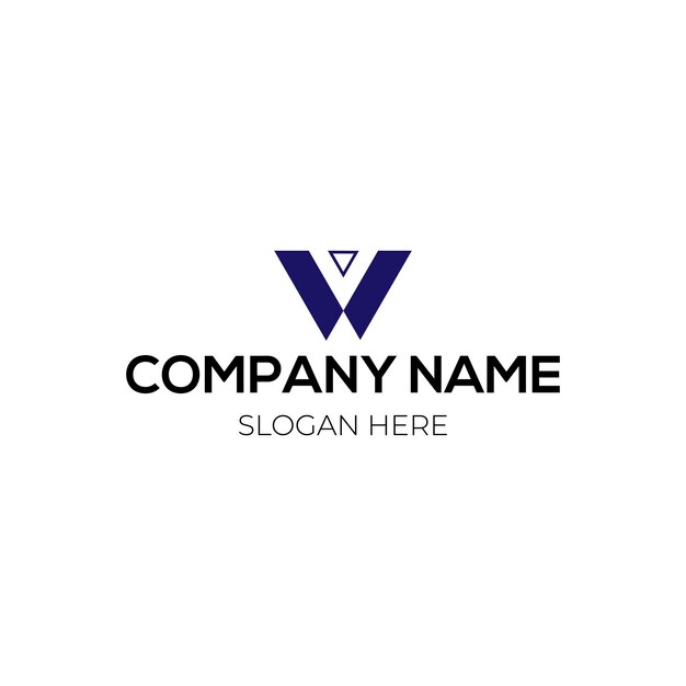 Diseño creativo del logotipo de la letra W