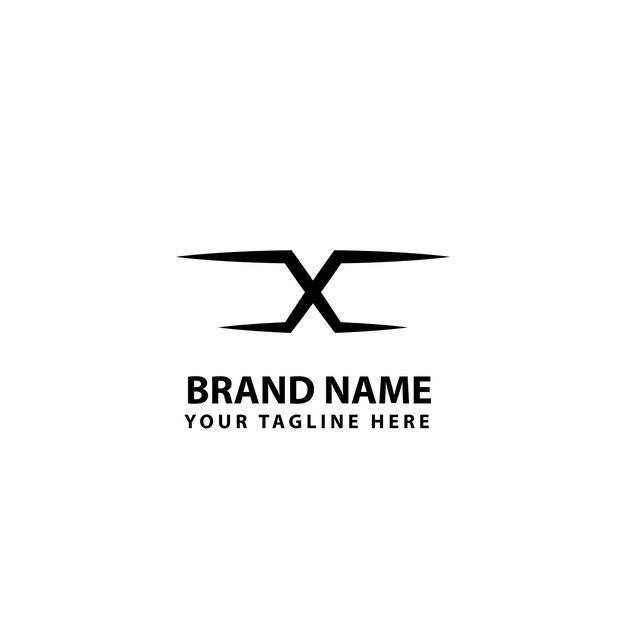 Diseño creativo del logotipo de la letra x