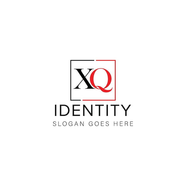 Diseño creativo del logotipo de letra XQ con gráfico vectorial Logotipo simple y moderno de XQ
