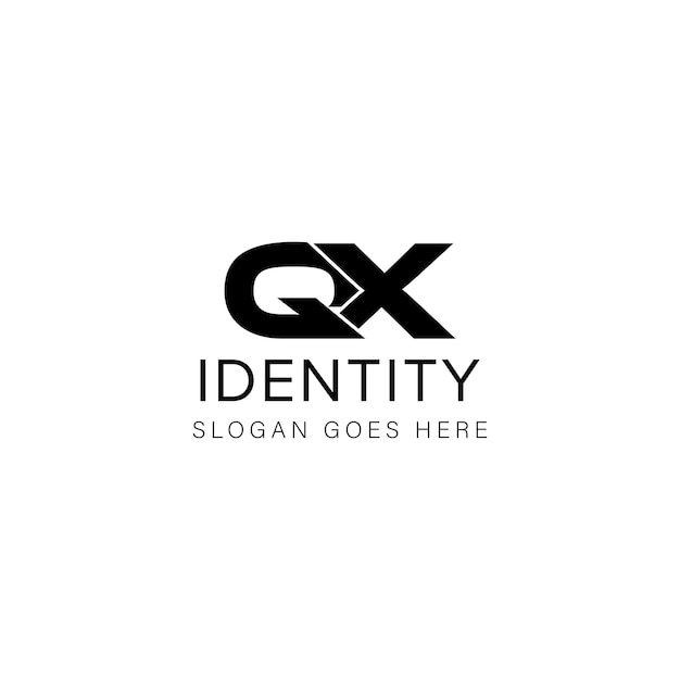 Diseño creativo del logotipo de letra XQ con gráfico vectorial Logotipo simple y moderno de XQ