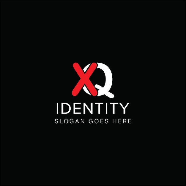 Diseño creativo del logotipo de la letra XQ con gráfico vectorial XQ logotipo simple y moderno