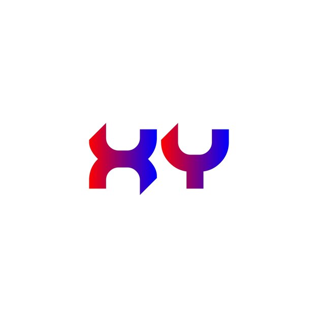 diseño creativo del logotipo de la letra xy