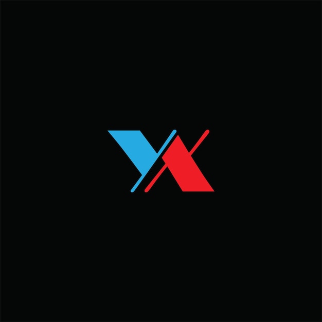 Vector diseño creativo del logotipo de letra yx con gráfico vectorial logotipo simple y moderno de yx