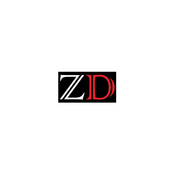 Diseño creativo del logotipo de letra ZD con gráfico vectorial ZD logotipo simple y moderno