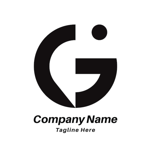 Diseño creativo del logotipo de las letras G y J