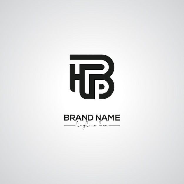 Diseño creativo del logotipo de las letras HB BH para la marca corporativa