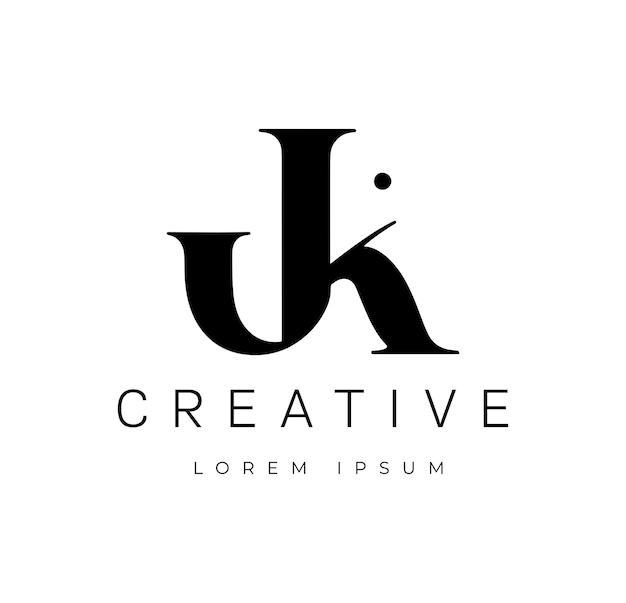 Diseño creativo del logotipo de las letras vectoriales