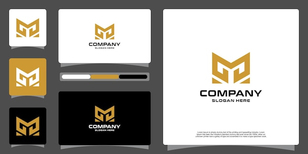 Diseño creativo del logotipo de la marca Modern Initials