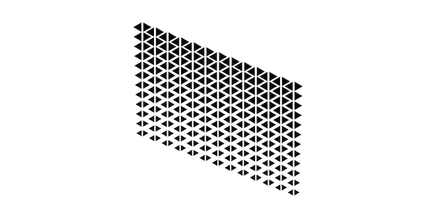 Diseño creativo de logotipo de medio tono triangular con vector premium de estilo moderno