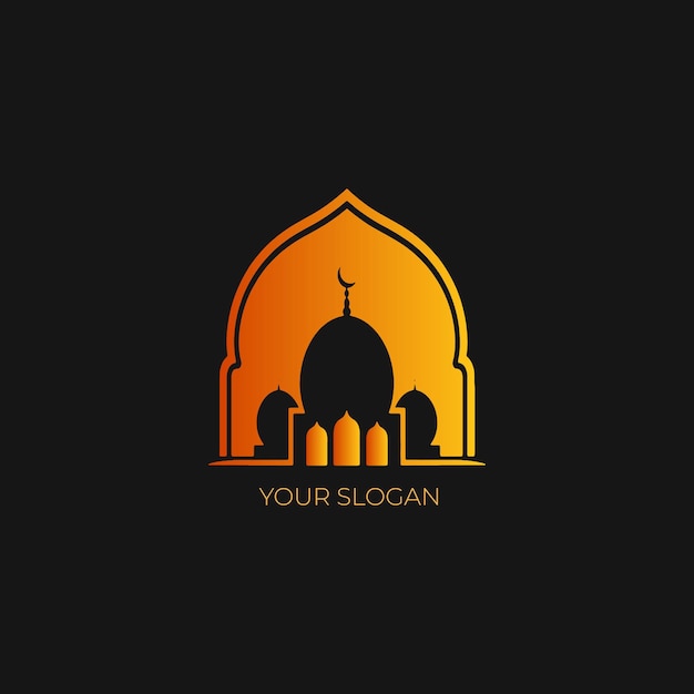 Diseño creativo del logotipo de la mezquita para organizaciones islámicas modernas