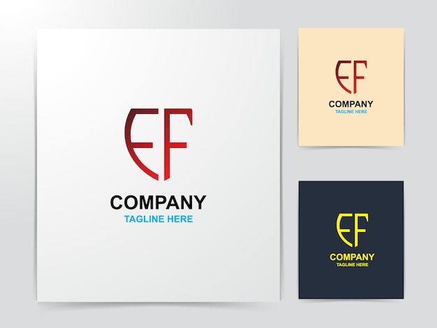 diseño creativo del logotipo del monograma ff