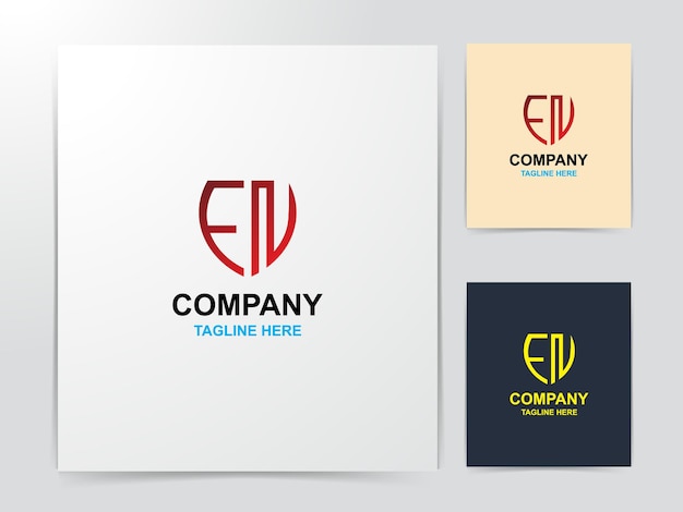 Diseño creativo del logotipo del monograma fn