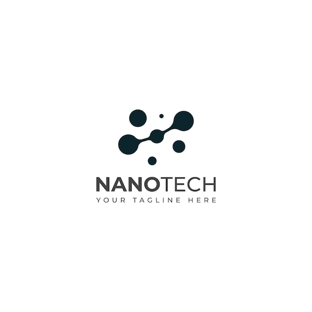 Diseño creativo del logotipo de la nanotecnología