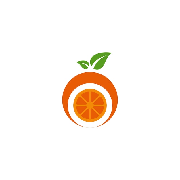 Diseño creativo del logotipo naranja Premium Vector