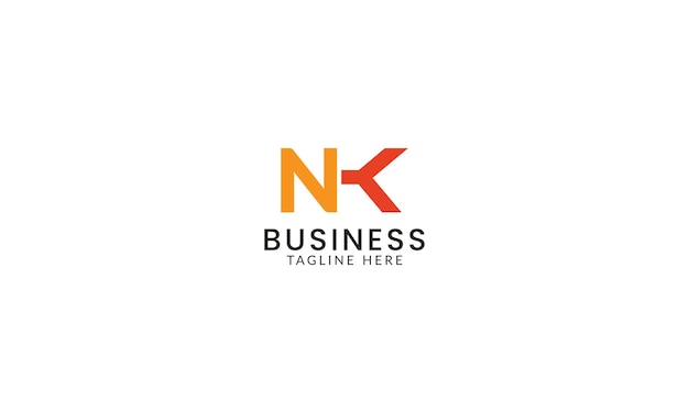 Diseño creativo del logotipo de NK y el logotipo inicial