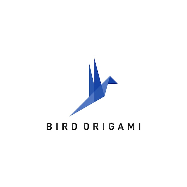 Vector diseño creativo del logotipo de origami bird