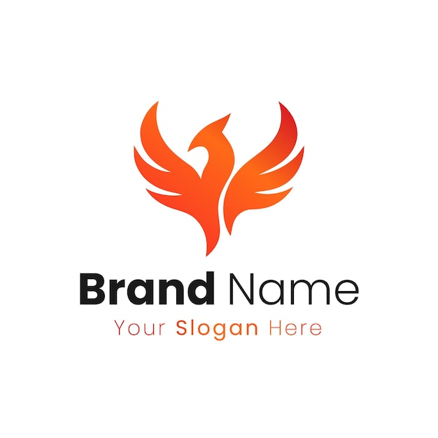 Diseño creativo del logotipo de Phoenix que simboliza el renacimiento y la transformación para una fuerte identidad de marca