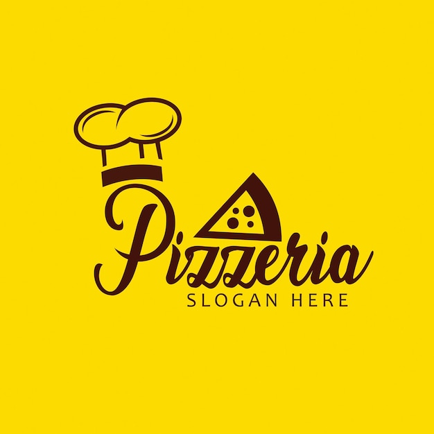Vector diseño creativo de logotipo de pizza.