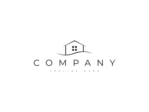 diseño creativo del logotipo de la propiedad inmobiliaria